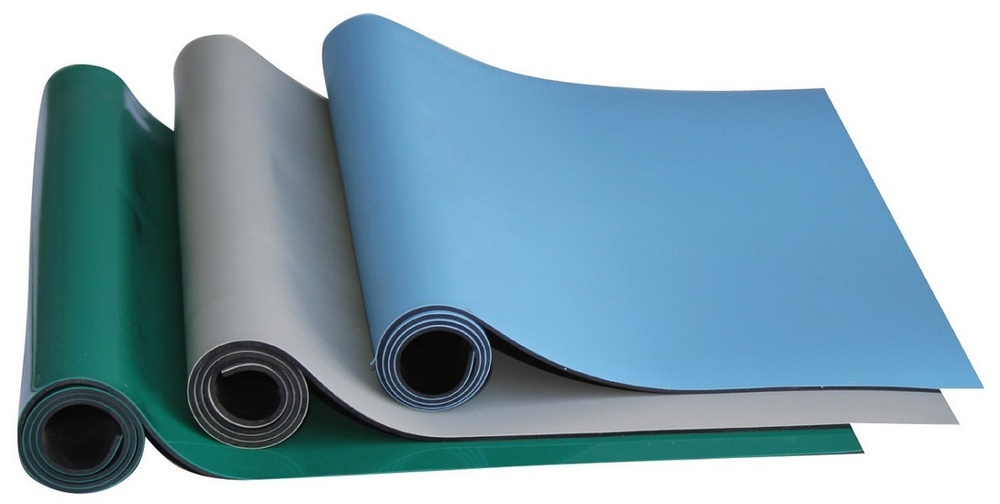 3 Layer Esd Vinyl Mat - Color: Blue