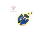 Iolite Gemstone With 18k Gold Plated Handmade Pendant