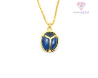 Iolite Gemstone With 18k Gold Plated Handmade Pendant