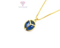 Iolite Gemstone With 18k Gold Plated Handmade Pendant