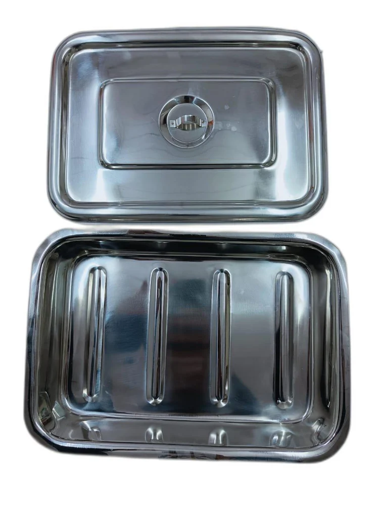 Baby Tray With Lid - 12" X 18" X 2" - Material: Steel