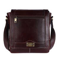 Artificial Handmade Leather Bag - Color: Brown