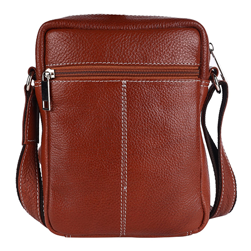 Brown Leather Sling Bag - Design: Modern