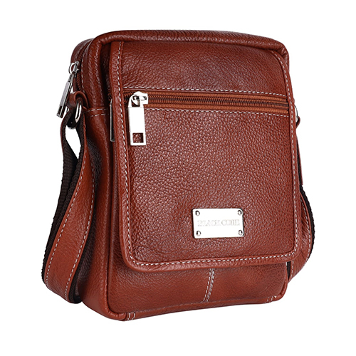 Brown Leather Sling Bag - Design: Modern