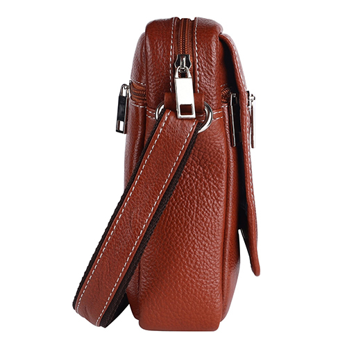 Brown Leather Sling Bag - Design: Modern