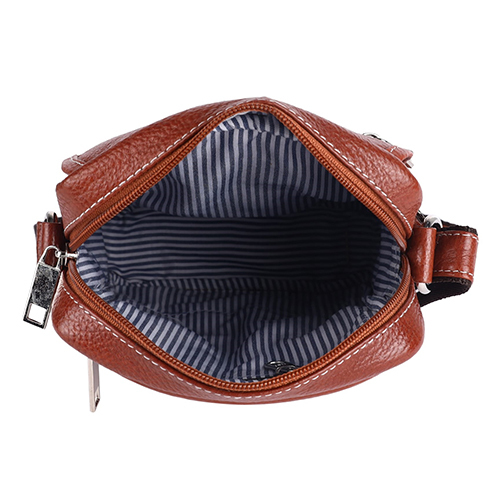Brown Leather Sling Bag - Design: Modern
