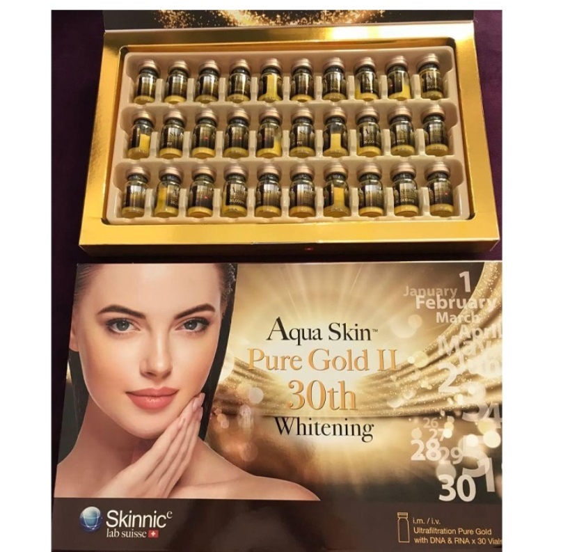 Aqua Skin Pure Gold Pro II 30th Glutathione Whitening Injection