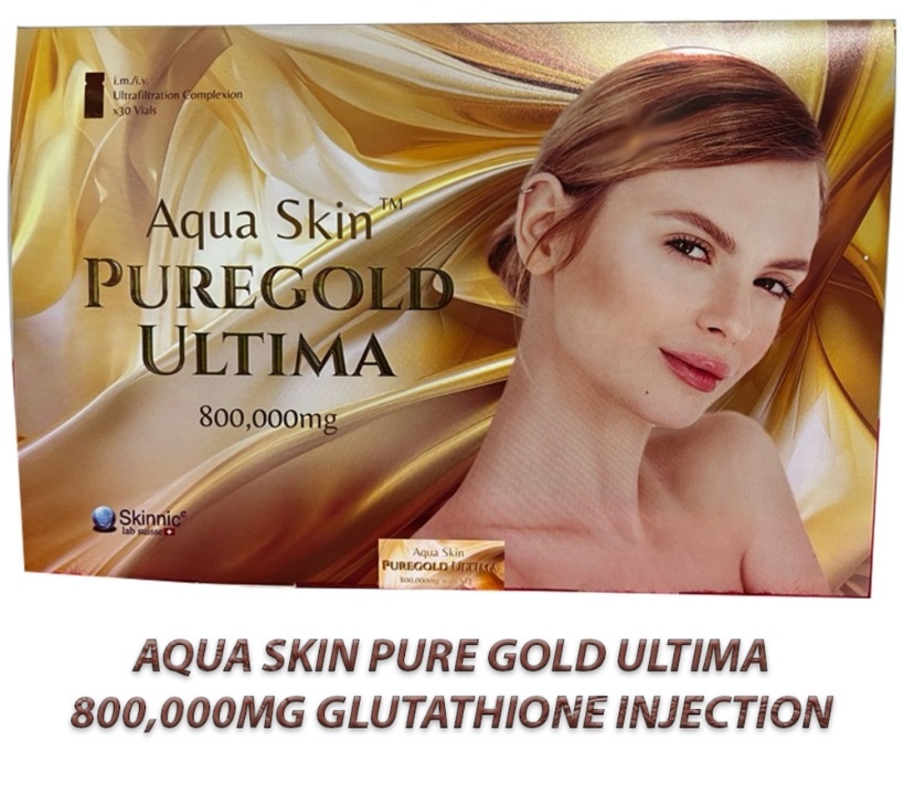Aqua Skin PureGold Ultima 800,000mg Glutathione Injection