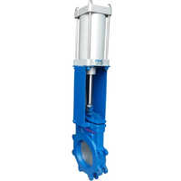 Knife Edge Gate Valve - Color: Blue And Silver