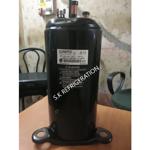 1 Ton Rotary Refrigeration Compressor - Color: Black  Paint Coated
