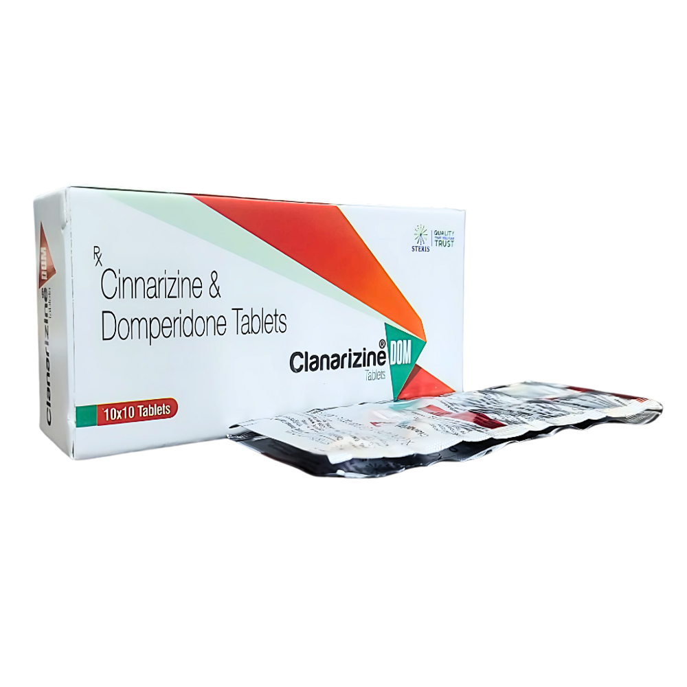 Cinnarizine & Domperidone Tablet - 20 Mg Cinnarizine, 15 Mg Domperidone | Dual-action Relief For Vertigo, Nausea, And Motion Sickness