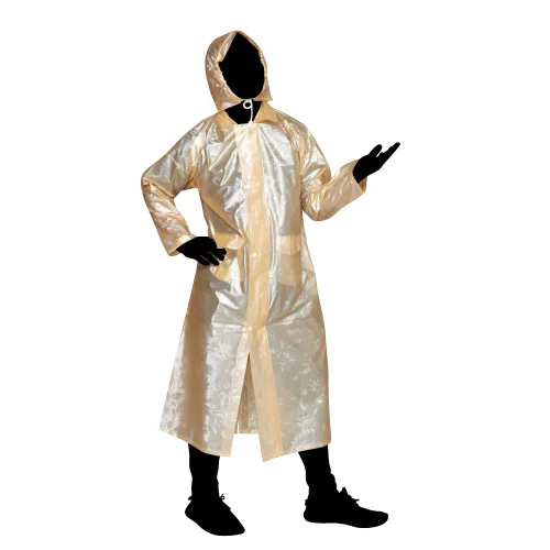 Silver Pvc Raincoat - Feature: Waterproof