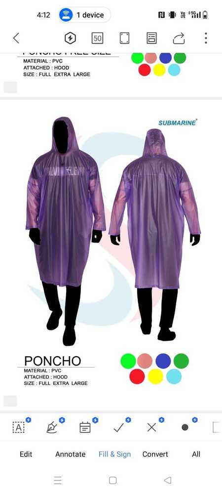 Silver Pvc Raincoat - Feature: Waterproof