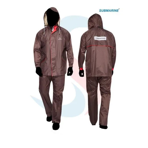 Mens Brown Nylon Raincoat
