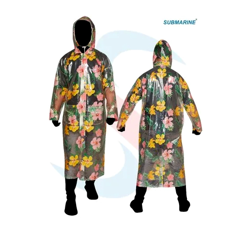 Ladies Printed Pvc Raincoat