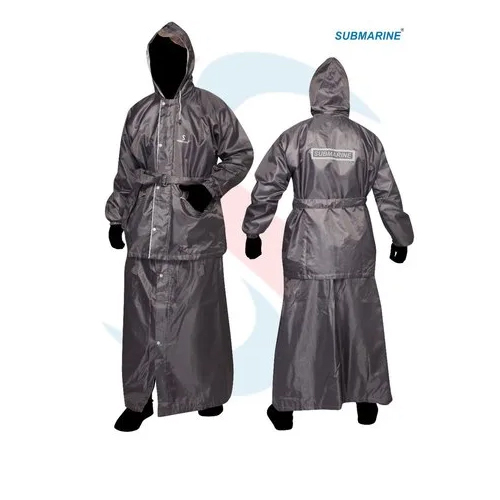 Ladies Supreme Printed Skirt Top Raincoat - Color: Grey