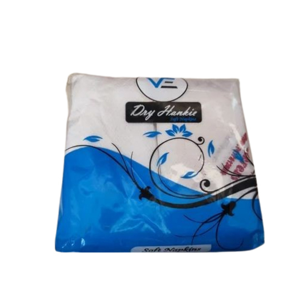 Dry Hankie Soft Paper Napkin - Color: White