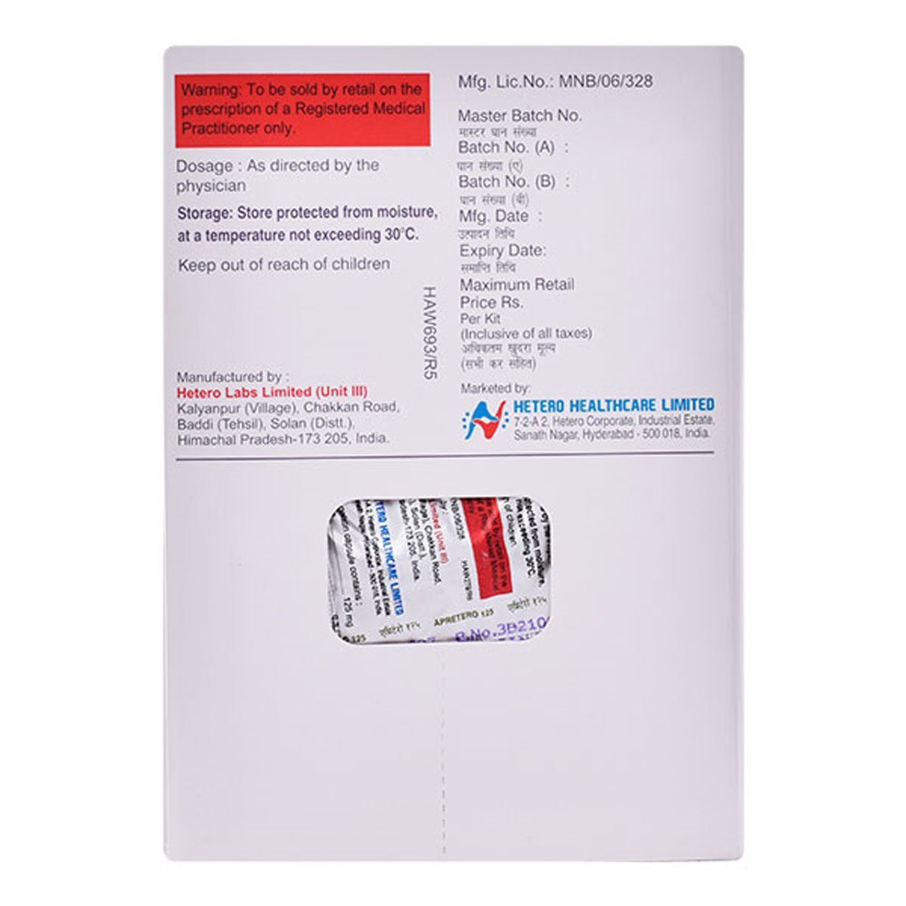 Apretero  Aprepitant  125/80 Mg Kit