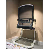 8009-TXW Black Leatherite Visitor Chair