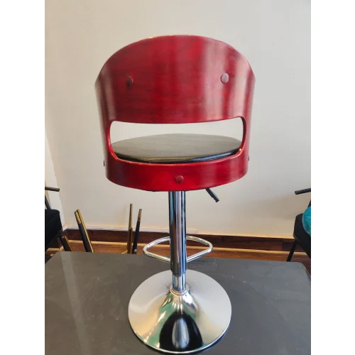 012 Red And Black Bar Chair