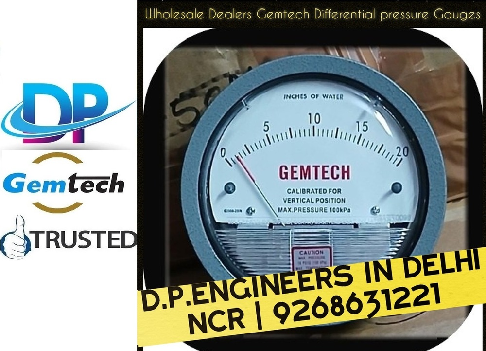 GEMTECH Differential Pressure Gauges Supplier by Moradabad Uttar Pradesh