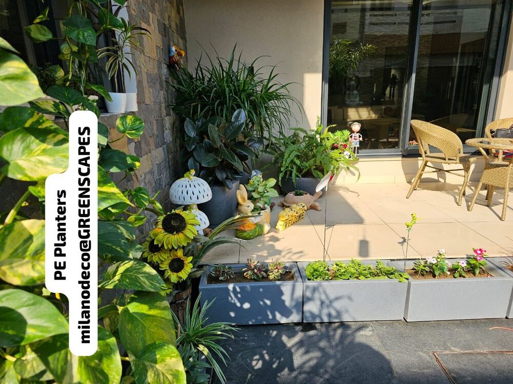 Rectangular Planter Bp-5 - Color: Grey Stone Sand Stone