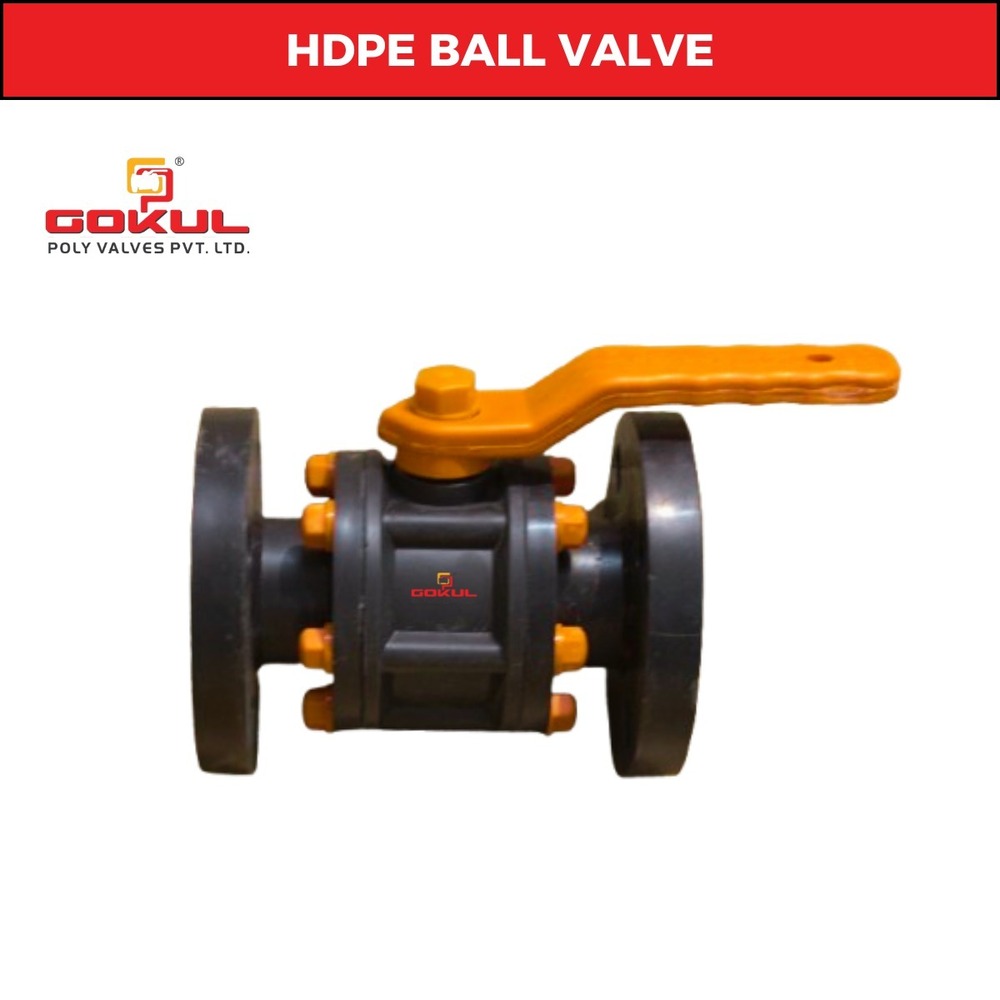 Gokul HDPE Ball Valve Flange End