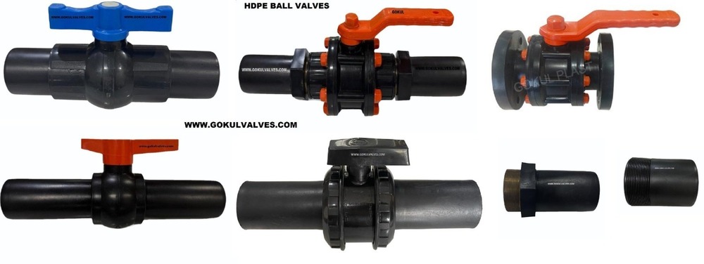 Gokul Pp Hdpe Ball Valve - Color: Black