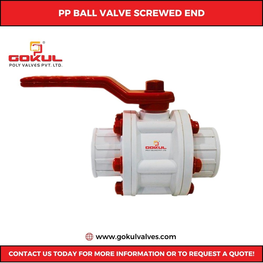 Gokul Pp Hdpe Ball Valve - Color: Black