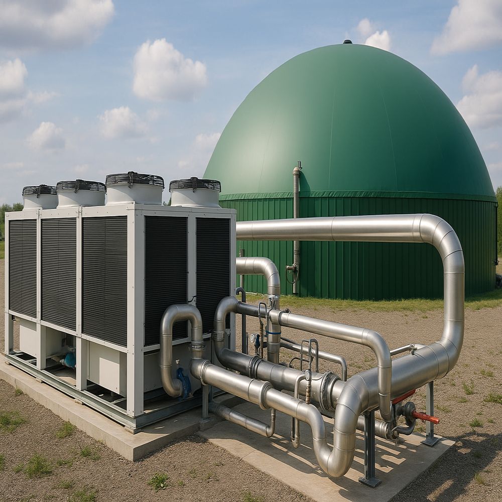 Bio Gas Chillers  Efficient Cooling Solution For Biogas Purification - Material: Ms