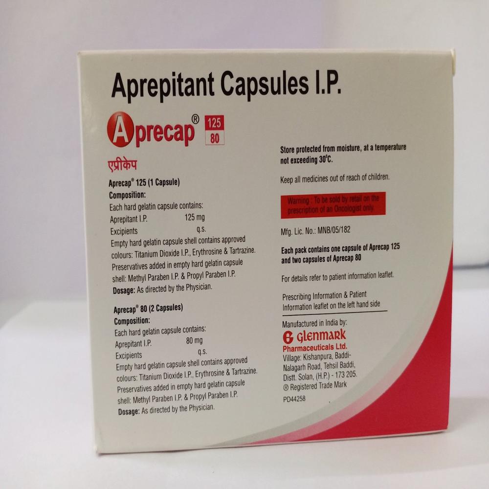 Aprecap Aprepitant  125/80 Capsule