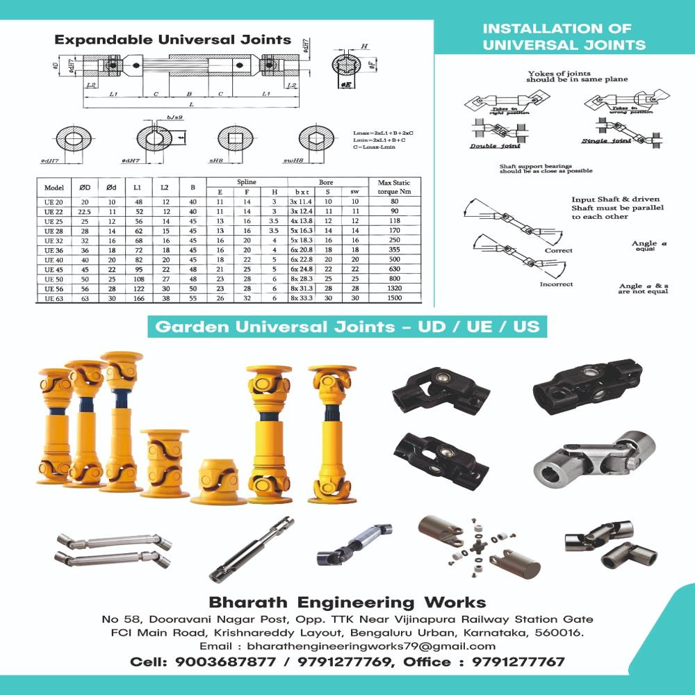 Metal Universal Joints - Stainless Steel, Different Sizes, Silver Color, Round Head Design, Polished Surface For Industrial Versatility