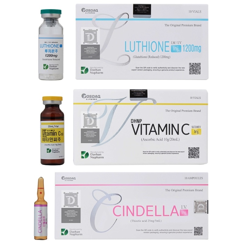 Cindella 1200mg ग्लूटाथियोन इंजेक्शन स्क्वायर सील के साथ