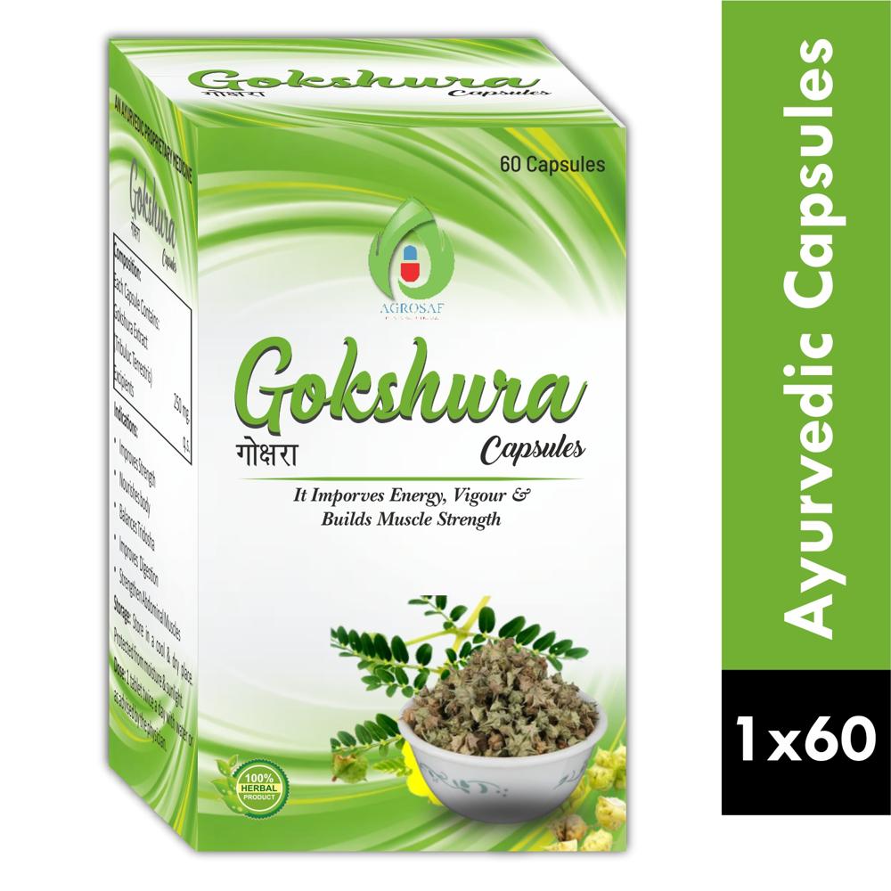 AGROSAF GOKSHURA CAPSULE - Gokshura Extract (tribulus Terrestris 250mg) Capsule