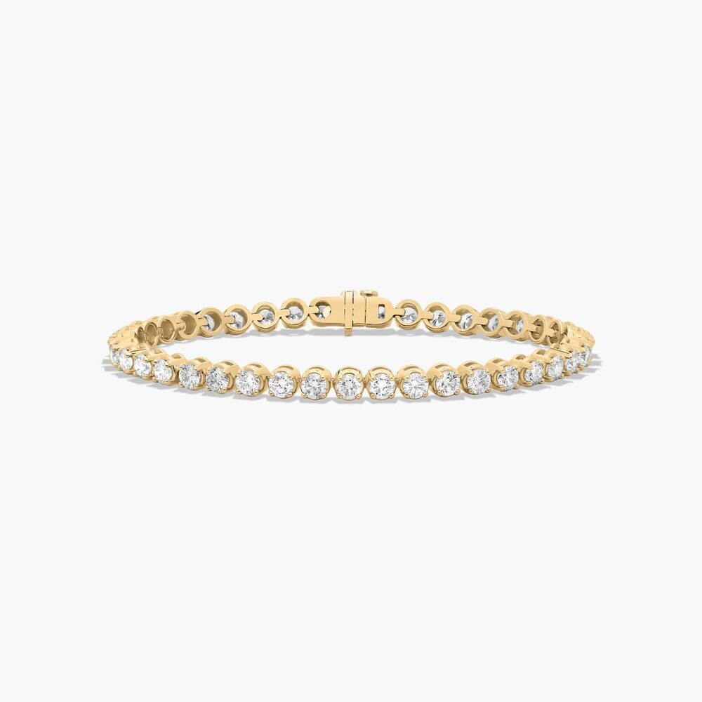 Round Cut Lab Grown Diamond Tennis Bracelet, 7 Inch Unisex Diamond Bracelet, Anniversary Gifts