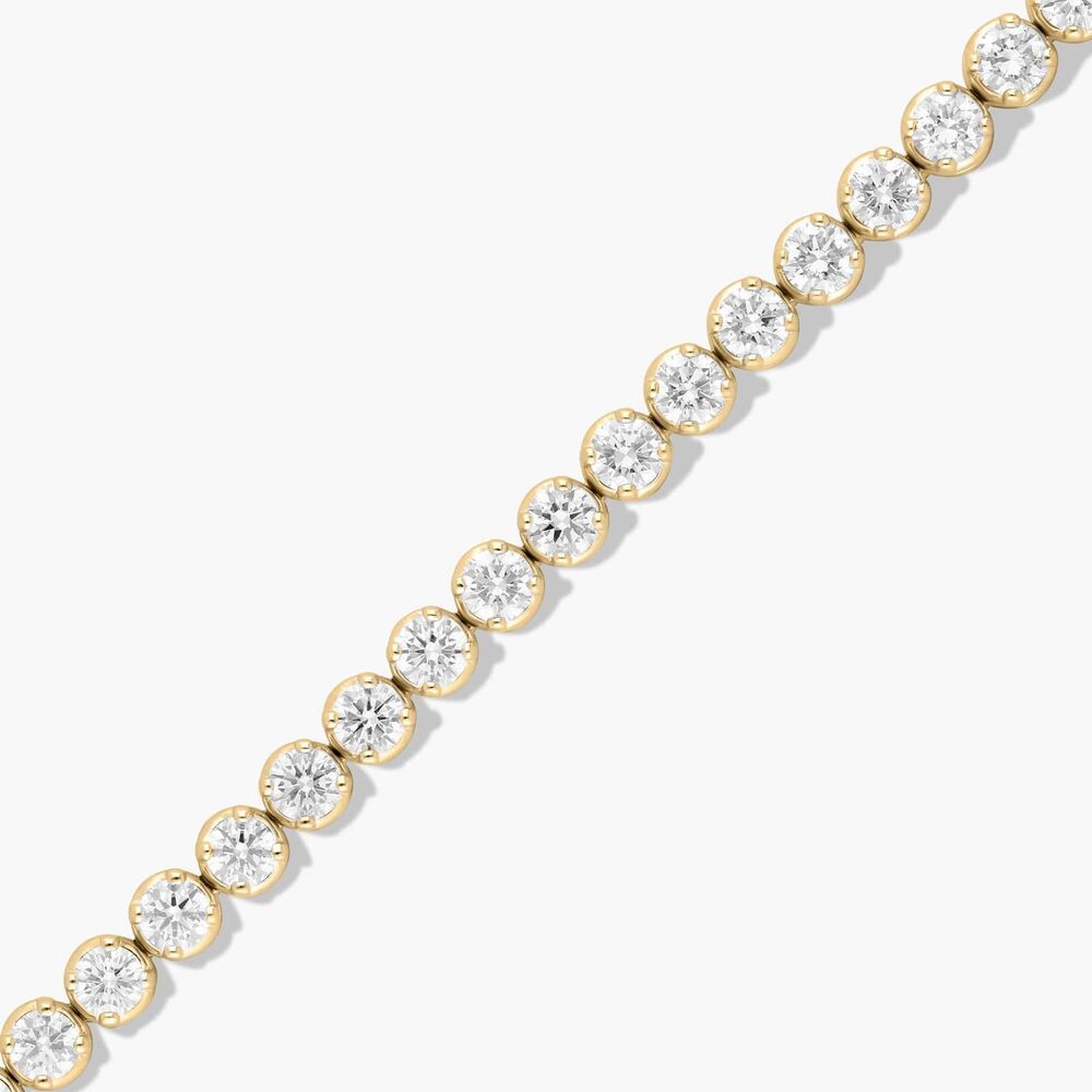 Round Cut Lab Grown Diamond Tennis Bracelet, 7 Inch Unisex Diamond Bracelet, Anniversary Gifts