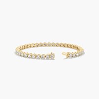 Round Cut Lab Grown Diamond Tennis Bracelet, 7 Inch Unisex Diamond Bracelet, Anniversary Gifts