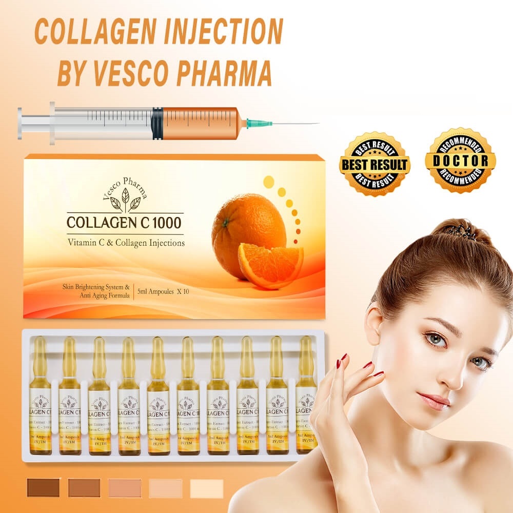 Collagen Injection By Vesco Pharma Collagen C 1000 And Vitamin C