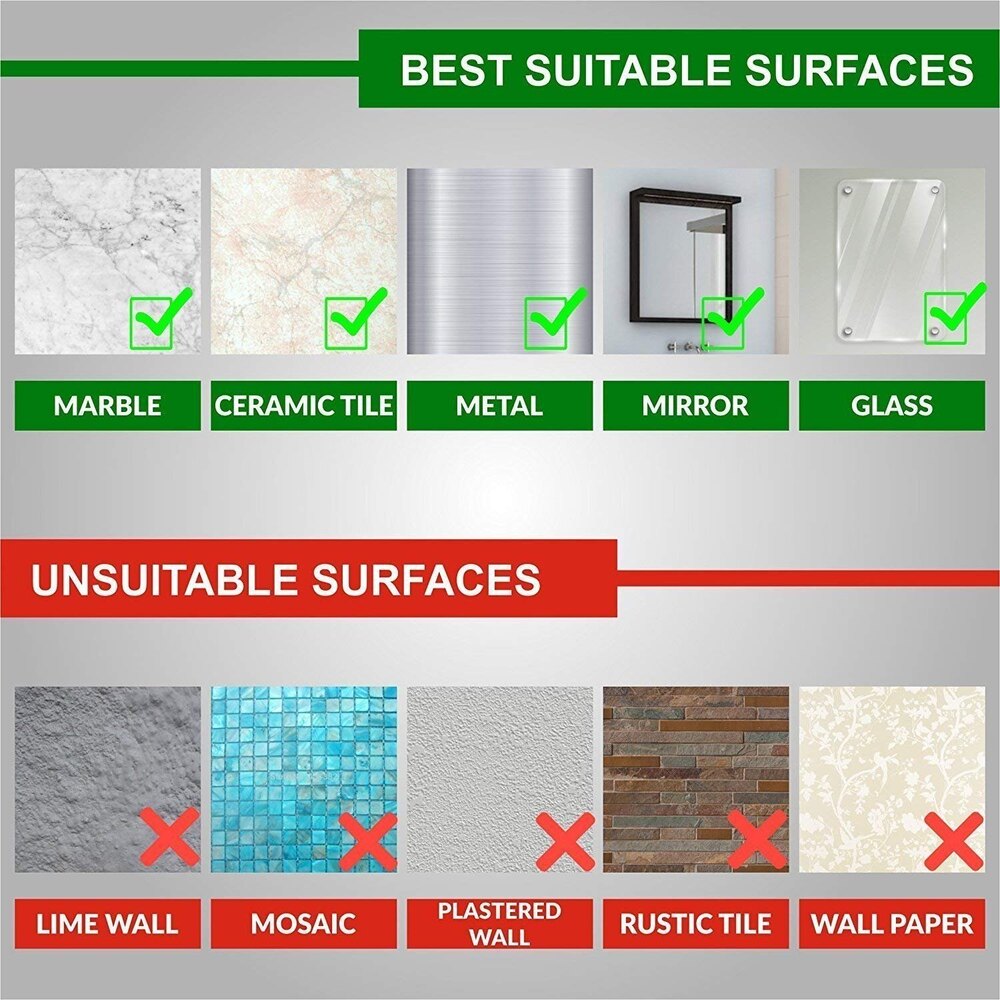 Plastic Transparent 5 Hook - Stainless Steel, Different Sizes - Round Utility Hooks For Keys, Hats, Bags | Easy Manual Installation, Sleek Modern Design