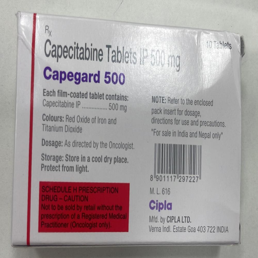 Capegard  Capecitabine  Tablet 500 Mg - Origin: India