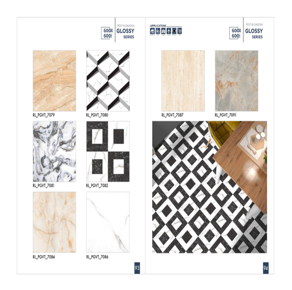 600 X 600 POLISHED VITRIFIED TILES