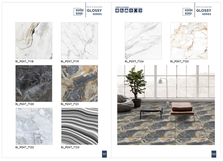 600 X 600 POLISHED VITRIFIED TILES