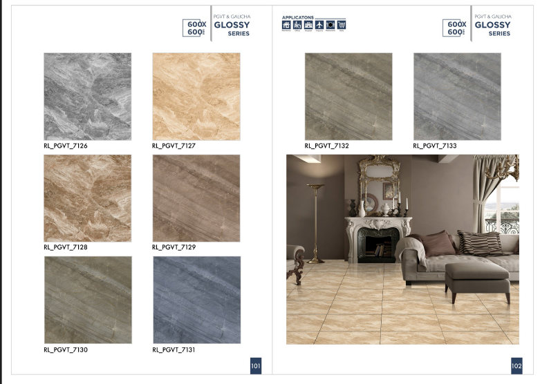 600 X 600 POLISHED VITRIFIED TILES