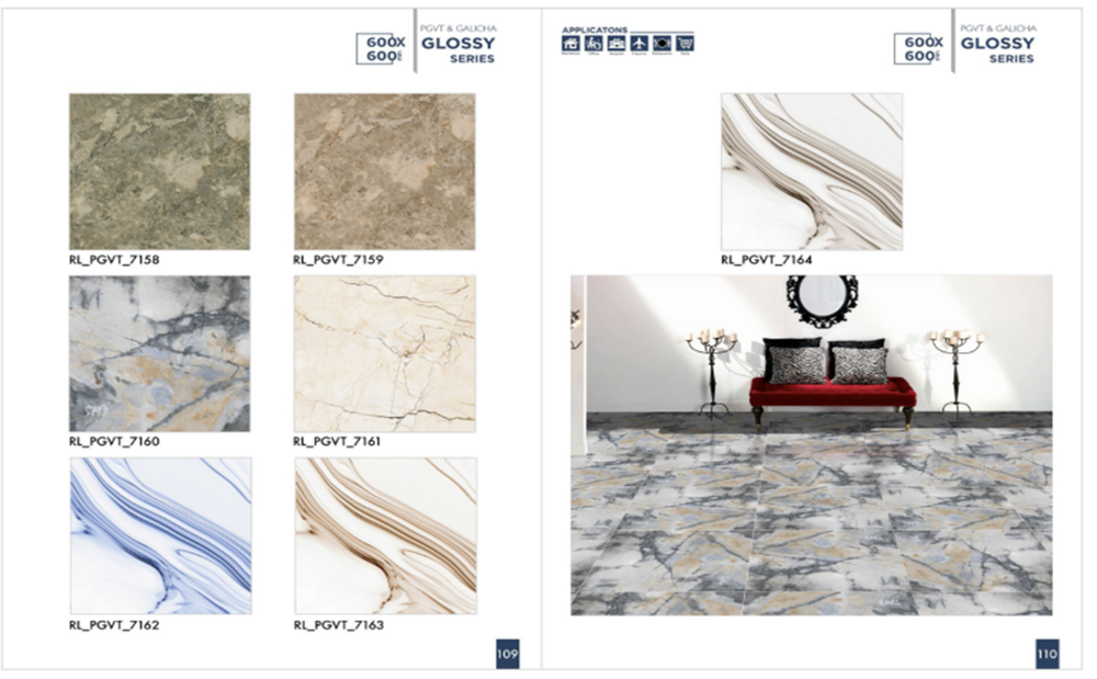 600 X 600 POLISHED VITRIFIED TILES