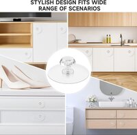 Transparent Self Adhesive Wall Hook Diamond Shape Drawer Knobs