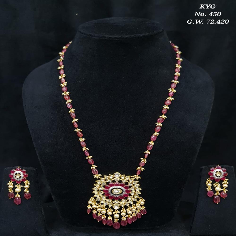18kt Pink Talap Pendant Set
