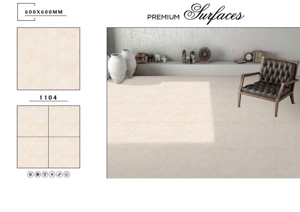 600 X 600 MARBLE MATT PORCELAIN TILES