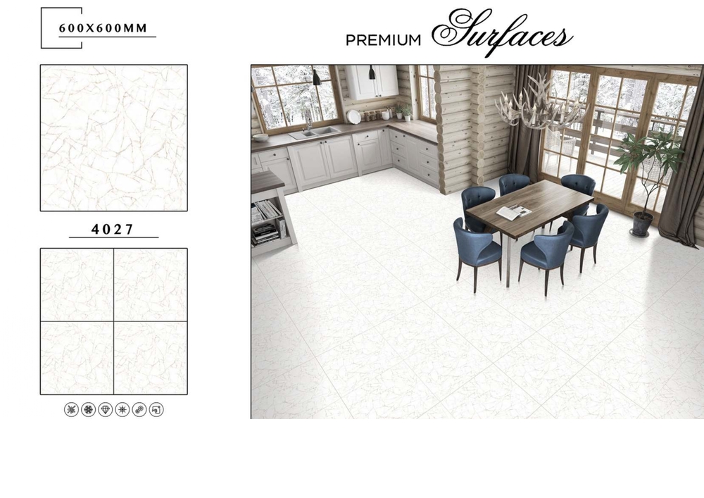 600 X 600 MARBLE MATT TILES