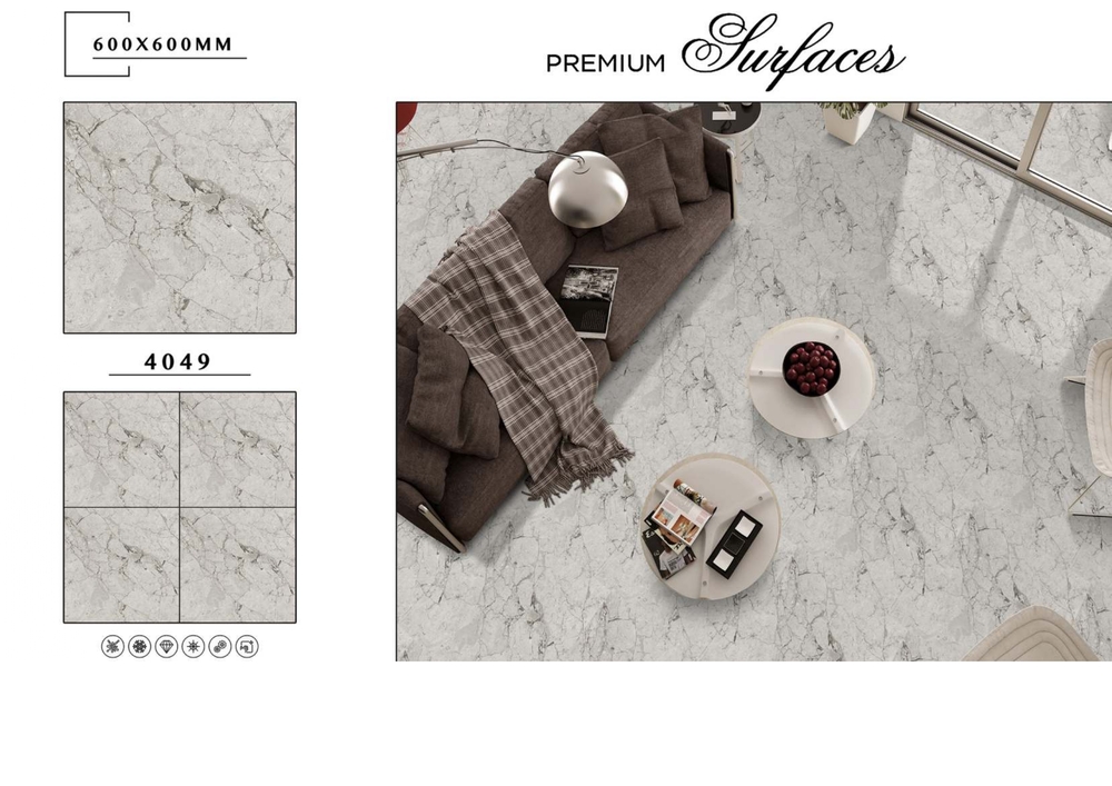 600 X 600 MARBLE MATT TILES