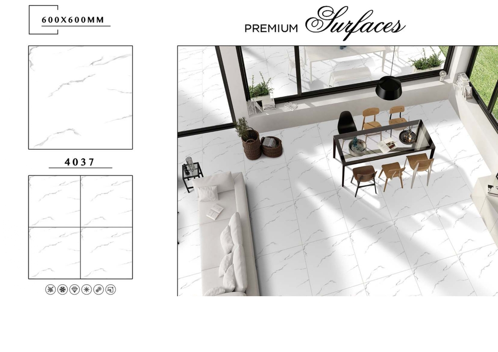 600 X 600 MARBLE MATT TILES